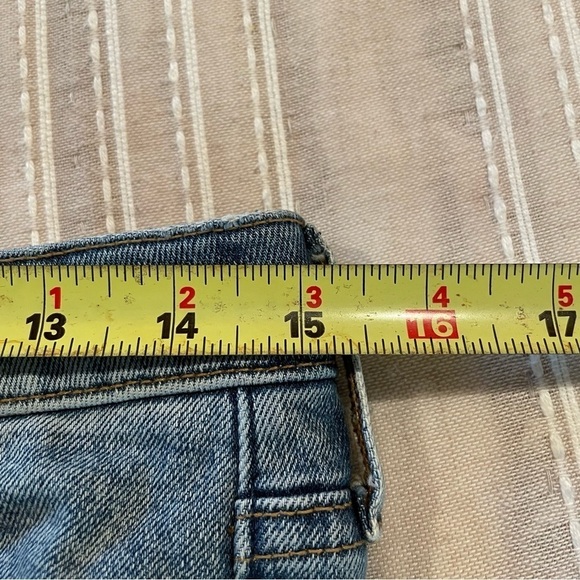 H&M &Denim Girlfriend Fit High Rise Straight Leg Distressed Denim Jeans 28 - Picture 8 of 10